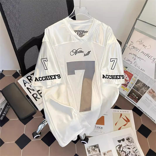 Embroidered short-sleeved T-shirt