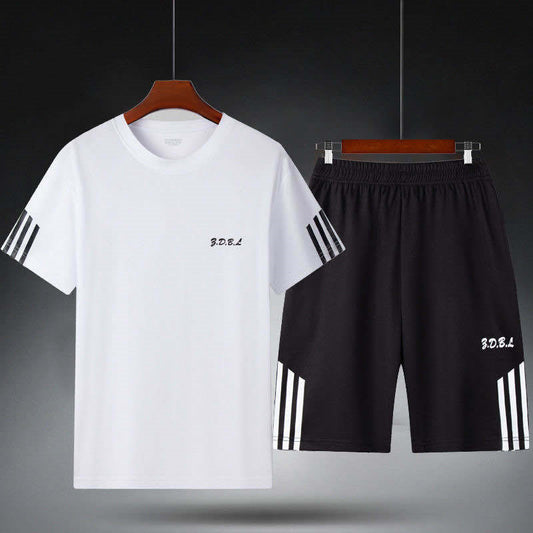 "Men's Quick-Dry Fitness Set ? Shorts & Short-Sleeve T-Shirt for Training, Running, Basketball"
