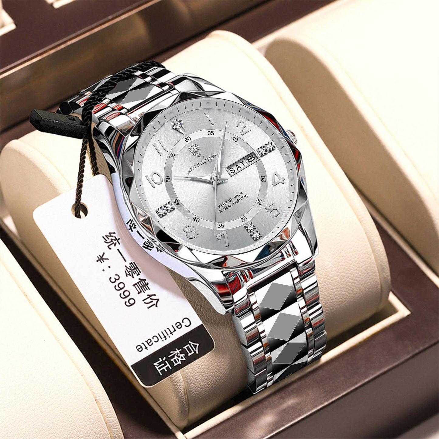 Waterproof luminous watch for men