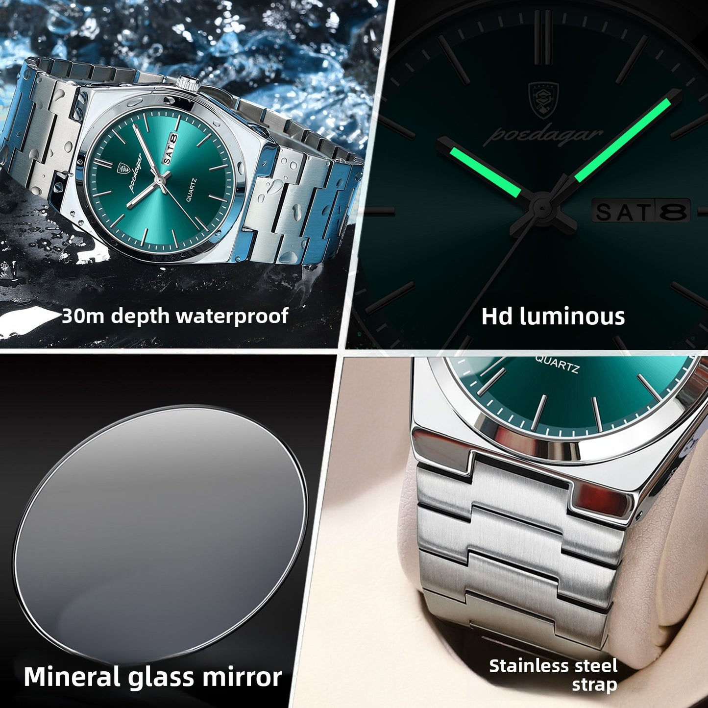 Waterproof Luminous Quartz Watch