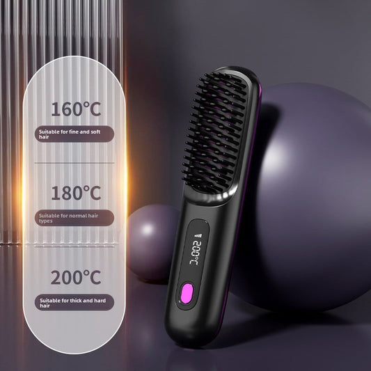LCD display ceramic straight hair comb