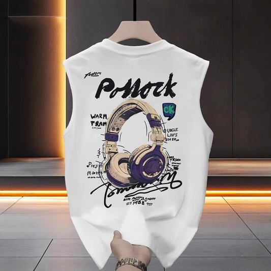 Sleeveless T-shirt jacket