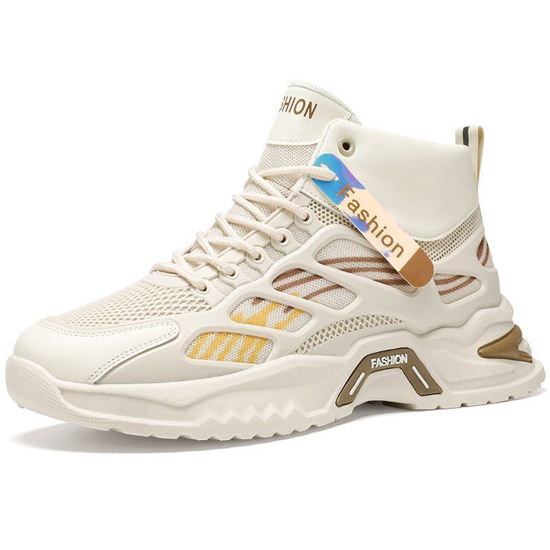 Breathable High-Top Casual Sports Shoes with Thick Sole