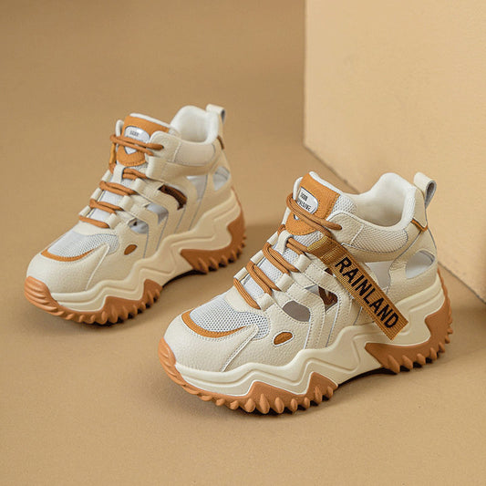 Women's platform high-heeled loafers