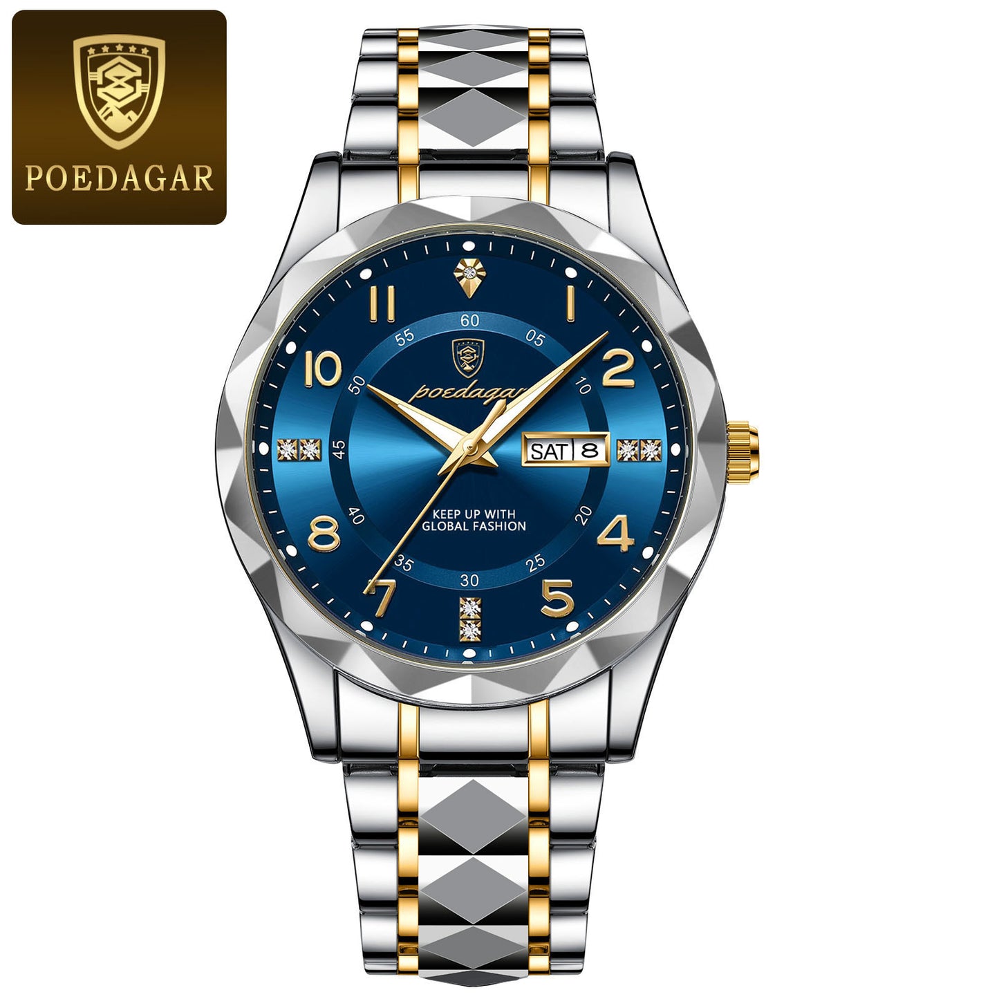 Waterproof luminous watch for men