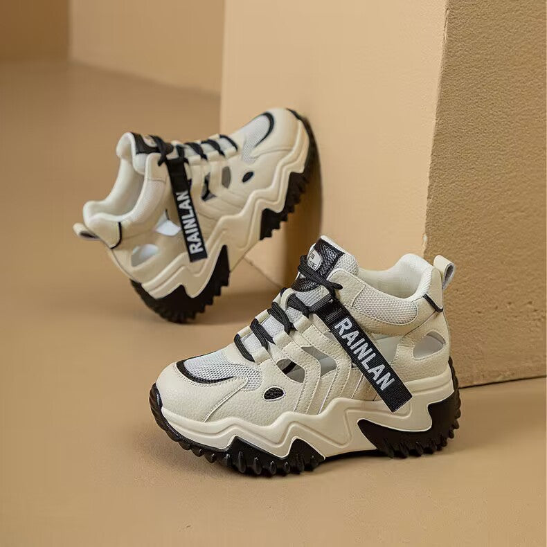 Women's platform high-heeled loafers