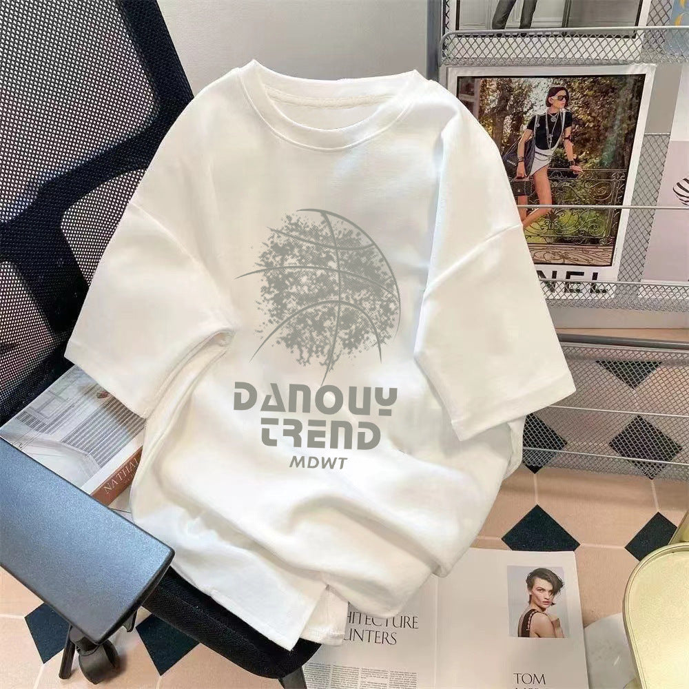 Trendy Summer Bear Print Loose T-Shirt