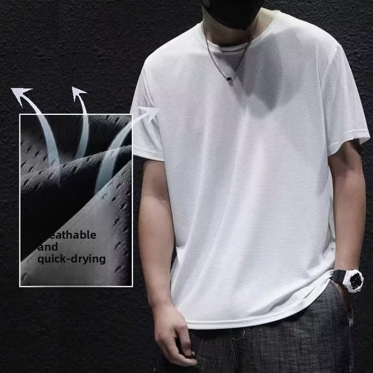 Ice Silk Short-Sleeved T-Shirt for Men