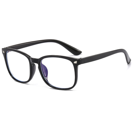 Vintage flat-top glasses with blue light protection